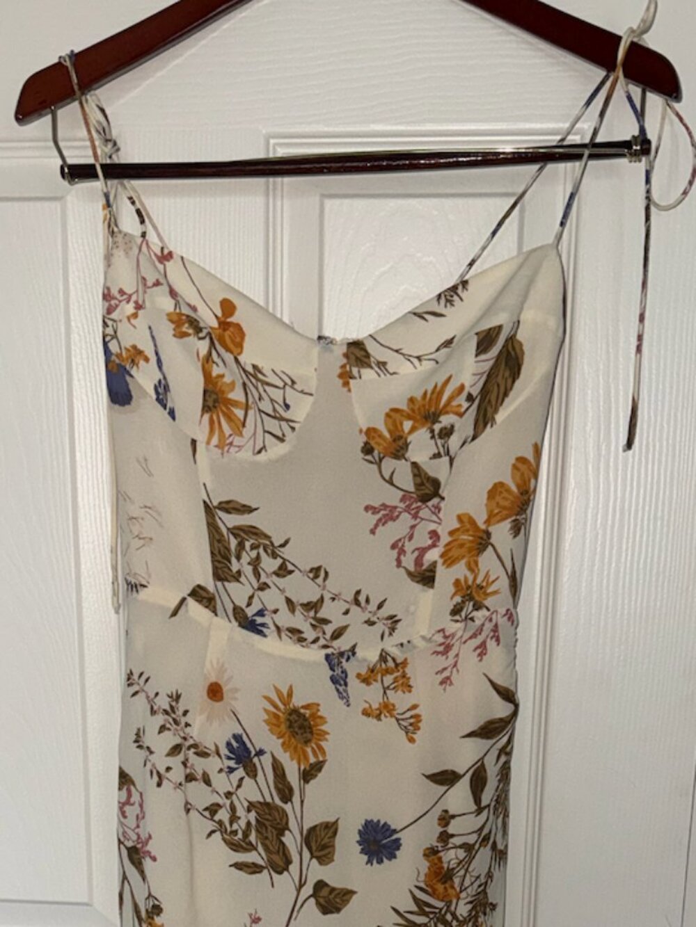 Reformation Ivory Floral Dress
